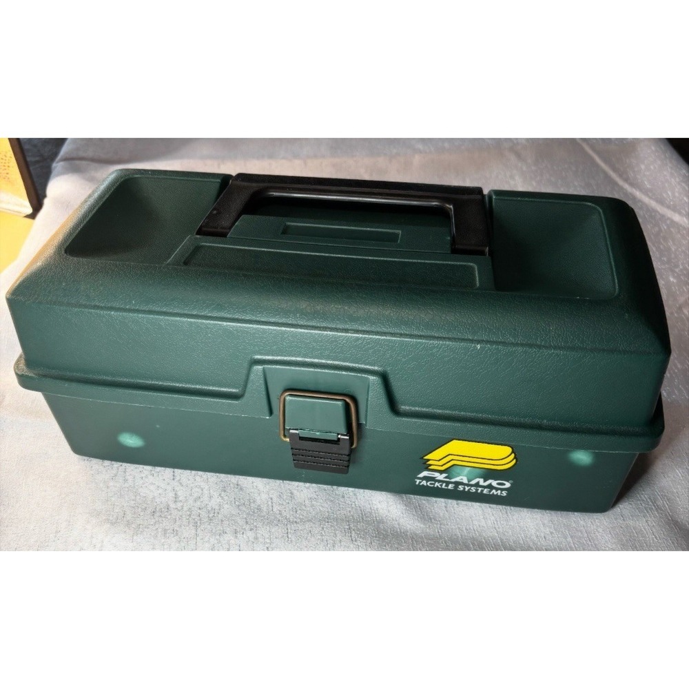 Plano Tackle Systems Green Fishing Tackle Box Hard‎ Tool Storage Case Organizer